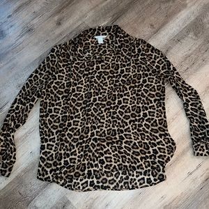 Cheetah print blouse